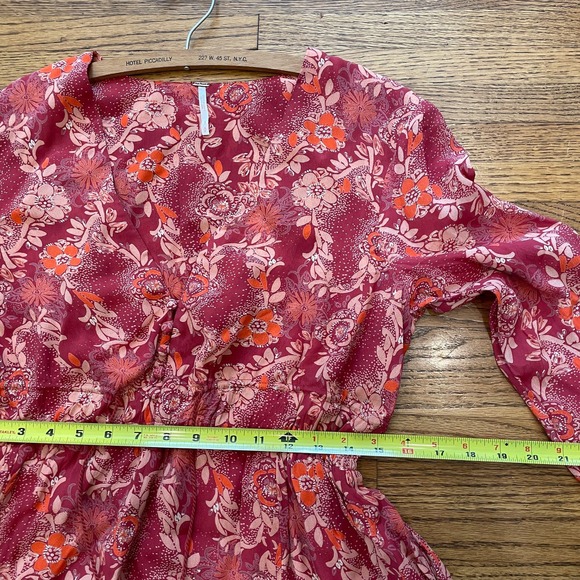 Free People Stealing Fire Tunic Dress Sz S Bohemian Hippie Light & Flowy - Picture 10 of 15